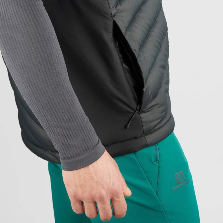 Salomon Essential Xwarm Down Men's Insulated Vests Black | CA 96O43